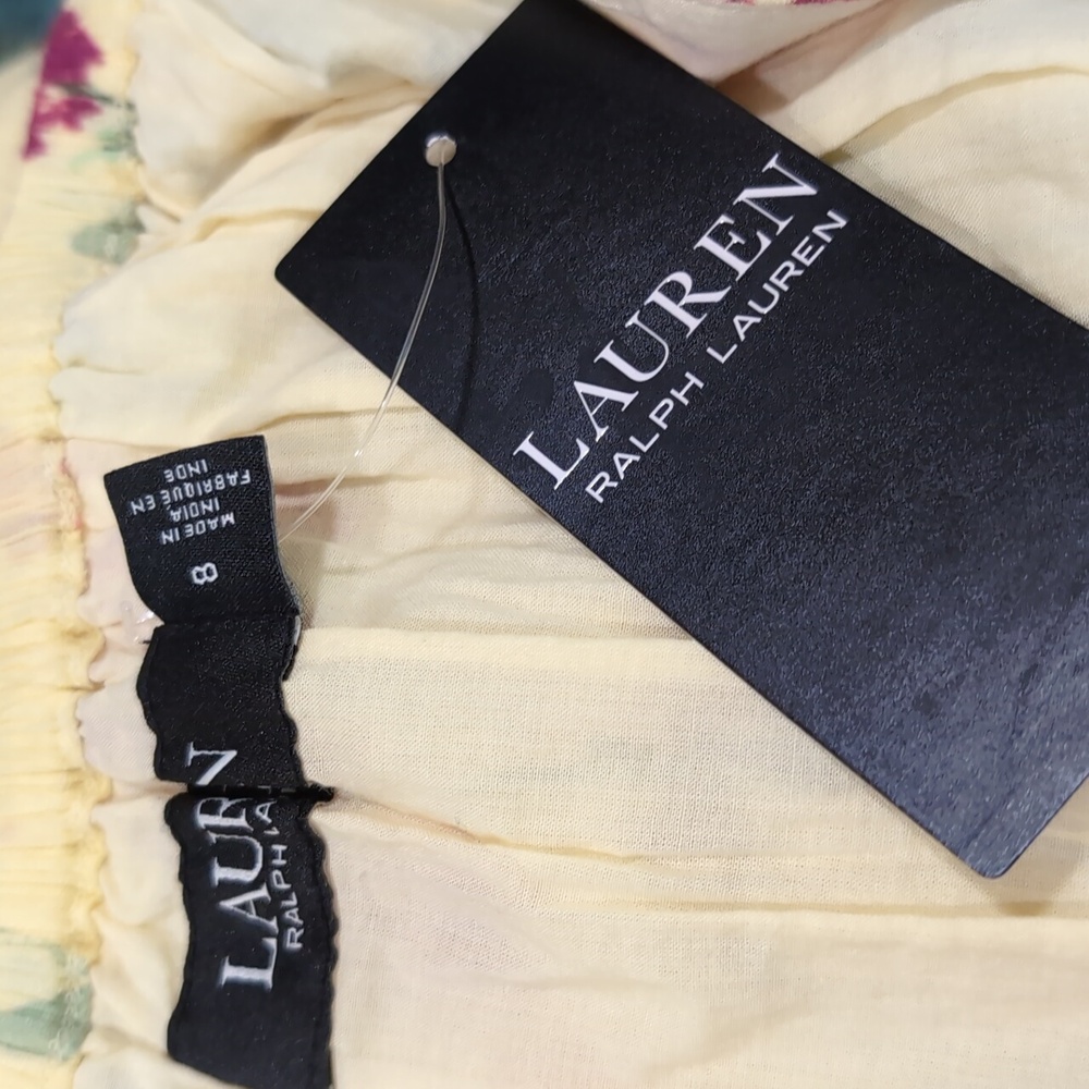 Ralph Lauren Cream Floral Dress - Picture 4 of 5